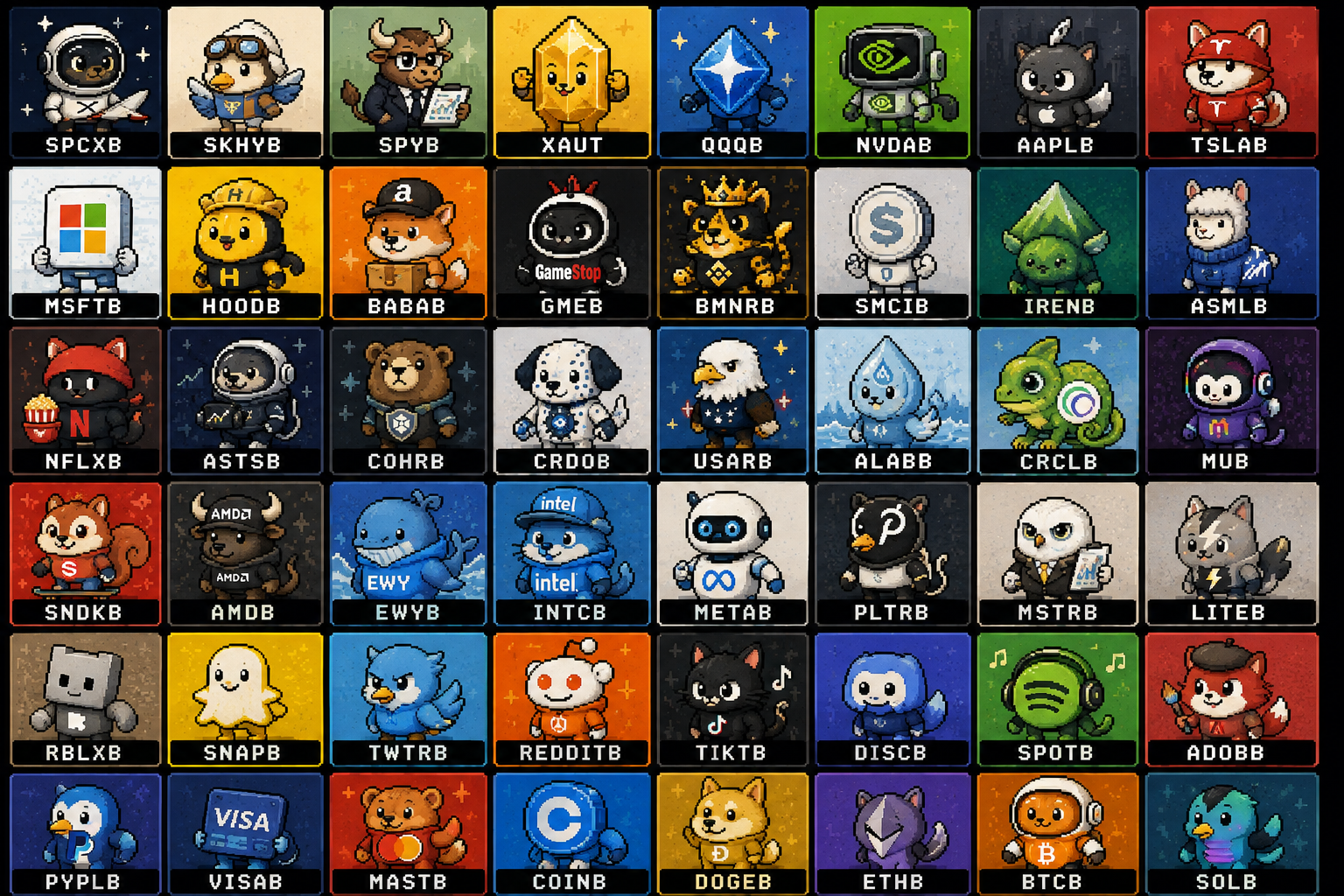 TinyStocks collection grid